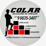 Colar Aplicações de Vinílicos